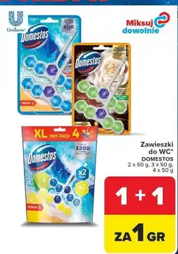 Carrefour Kostka do wc citrus + ocean Domestos Power5 oferta
