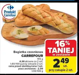 Carrefour Bagietka z masłem czosnkowym Carrefour oferta