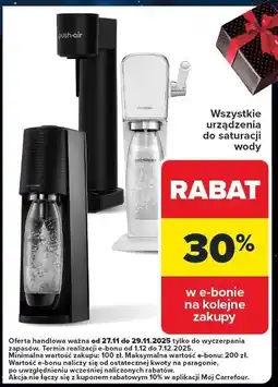 Carrefour Ekspres do gazowania wody terra czarny Sodastream oferta
