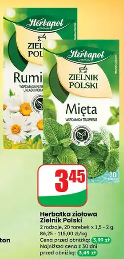 Dino Herbatka ziołowa Zielnik Polski 2 rodzaje oferta