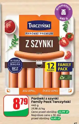 Dino Parówki z szynki Family Pack Tarczyński oferta