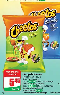 Dino Chrupki Cheetos Spiral's Cheese with Ketchup oferta