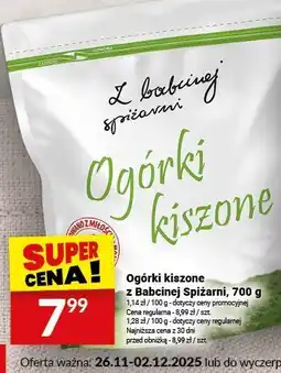 Twój Market Ogórki kiszone z Babcinej Spiżarni, 700 g oferta