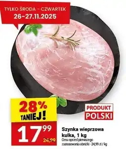 Twój Market Szynka wieprzowa kulka, 1 kg Twój Market oferta