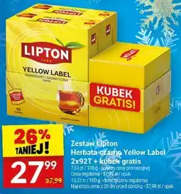 Twój Market Herbata Lipton Herbata żółta Yellow Label 2x92T + kubek gratis oferta
