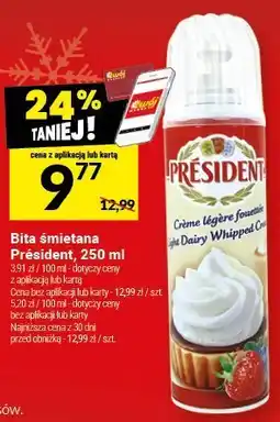 Twój Market Bita śmietana President oferta