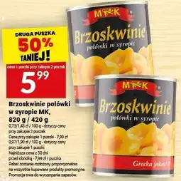 Twój Market Brzoskwinie połówki w syropie MK, 820 g / 420 g oferta
