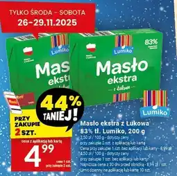 Twój Market Masło ekstra z Łukowa z soli lub Lumiko, 200 g Łuków / Lumiko oferta