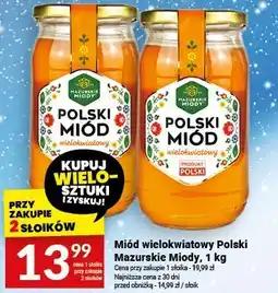 Twój Market Miód wielokwiatowy Polski Mazurskie Miody, 1 kg oferta