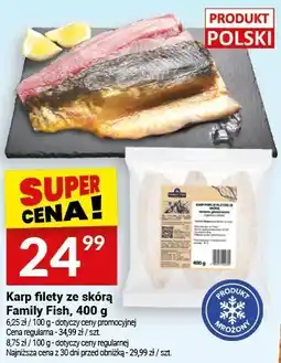 Twój Market Karp filety ze skórą Family Fish, 400 g oferta