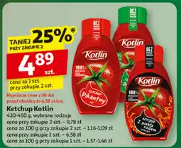 Auchan Ketchup Kotlin 420-450g wybrane rodzaje oferta