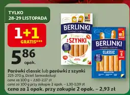 Auchan Parówki classic lub parówki z szynki Dzot Samoobsługi oferta