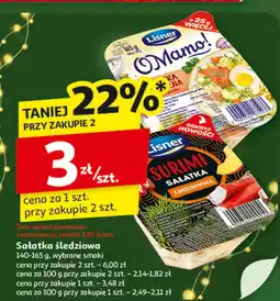 Auchan Sałatka śledziowa wybrane smaki Lisner oferta