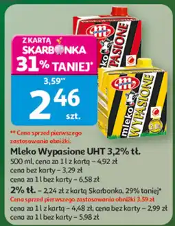 Auchan Mleko Wypasione UHT 3,2% tł. Mlekovita oferta