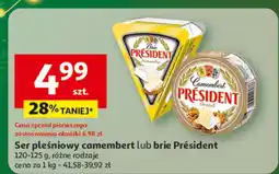 Auchan Ser pleśniowy camembert lub brie Président oferta
