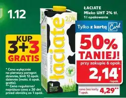 Kaufland ŁACIATE Mleko UHT 2% tł. 1 l opakowanie oferta