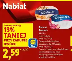 Lidl Jogurt Danone Fantasia różne rodzaje oferta
