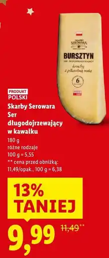 Lidl Ser Skarby Serowara Ser długodojrzewający w kawałku różne rodzaje oferta