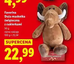 Lidl Maskotka Favorina Duża maskotka świąteczna z cukierkami oferta
