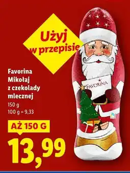 Lidl Czekolada Favorina Mikołaj z czekolady mlecznej oferta
