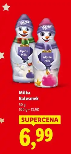 Lidl Czekolada Milka Bałwanek oferta