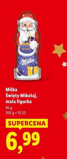 Lidl Czekolada Milka Święty Mikołaj, mała figurka oferta