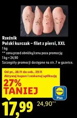 Lidl Rzeźnik Polski kurczak - filet z piersi, XXL oferta