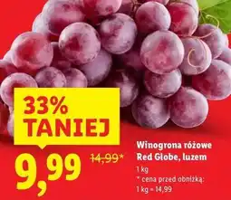 Lidl Winogrona różowe Red Globe, luzem oferta