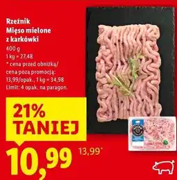 Lidl Rzeźnik Mięso mielone z karkówki oferta