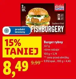 Lidl Burger rybny oferta