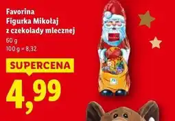 Lidl Favorina Figurka Mikołaj z czekolady mlecznej oferta