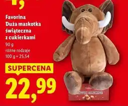 Lidl Favorina Duża maskotka świąteczna z cukierkami oferta