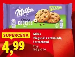 Lidl Milka Pieguski z czekoladą i orzechami oferta