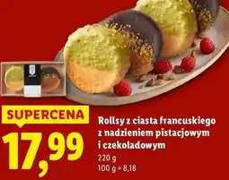 Lidl Rollsy z ciasta francuskiego z nadzieniem pistacjowym w czekoladowym oferta