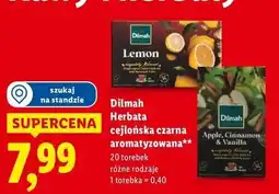 Lidl Dilmah Herbata cejlońska czarna aromatyzowana oferta