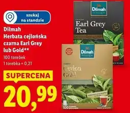 Lidl Dilmah Herbata cejlońska czarna Earl Gray lub Gołd oferta