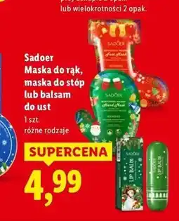 Lidl Sadoer Maska do rąk, maska do stóp lub balsam do ust oferta