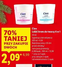 Lidl Cien lekki krem do twarzy 6 w 1 oferta