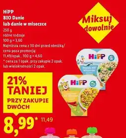 Lidl HIPP BIO Danie lub danie w miseczce oferta