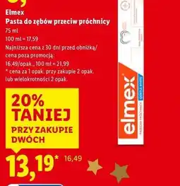 Lidl Elmex Pasta do zębów przeciw próchnicy oferta
