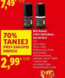 Lidl Miss Beauty Lakier hybrydowy lub baza oferta