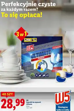 Lidl W5 Kapsułki do zmywarki Ultimate oferta