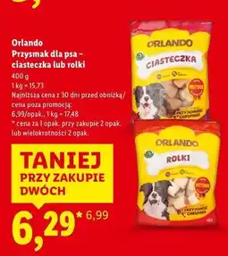 Lidl Orlando Przysmak dla psa - ciasteczka lub rolki oferta