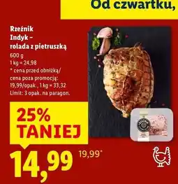 Lidl Rolada z indyka pietruszką Rzeźnik Codzienna Dostawa oferta