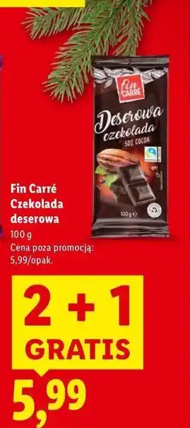 Lidl Czekolada deserowa Fin Carre oferta