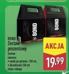 ALDI Zestaw w pudełku whisky dezodorant 150 ml + woda po goleniu 100 Bond oferta