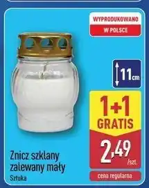 ALDI Znicz szklany zalewany mały oferta