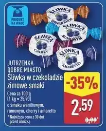 ALDI Śliwka w czekoladzie o smaku cherry i amaretto Jutrzenka Dobre Miasto oferta