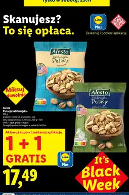Lidl Pistacje kalifornijskie prażone i solone Alesto oferta