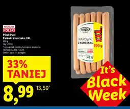Lidl Parówki z kurczaka XXL Pikok Pure oferta
